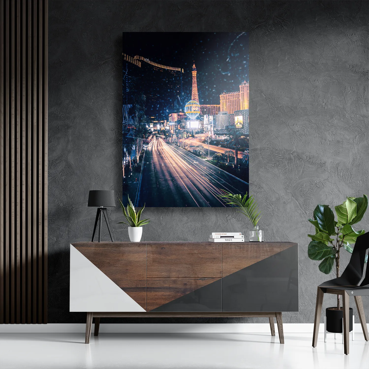 Schilderij Las Vegas at Night Rechthoek Verticaal Template DB 50 70 Verticaal Steden 16 3