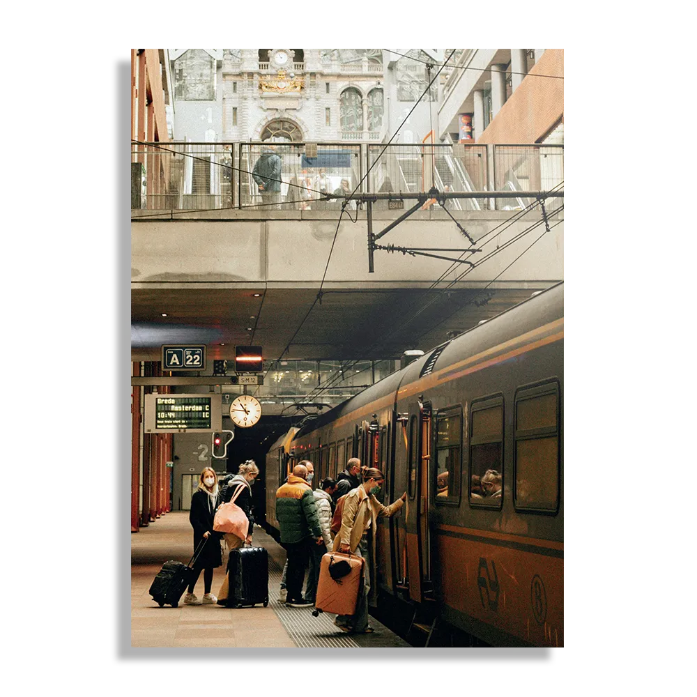 Schilderij Station Nederland NS Old School Rechthoek Verticaal Template DB 50 70 Verticaal Steden 22 1