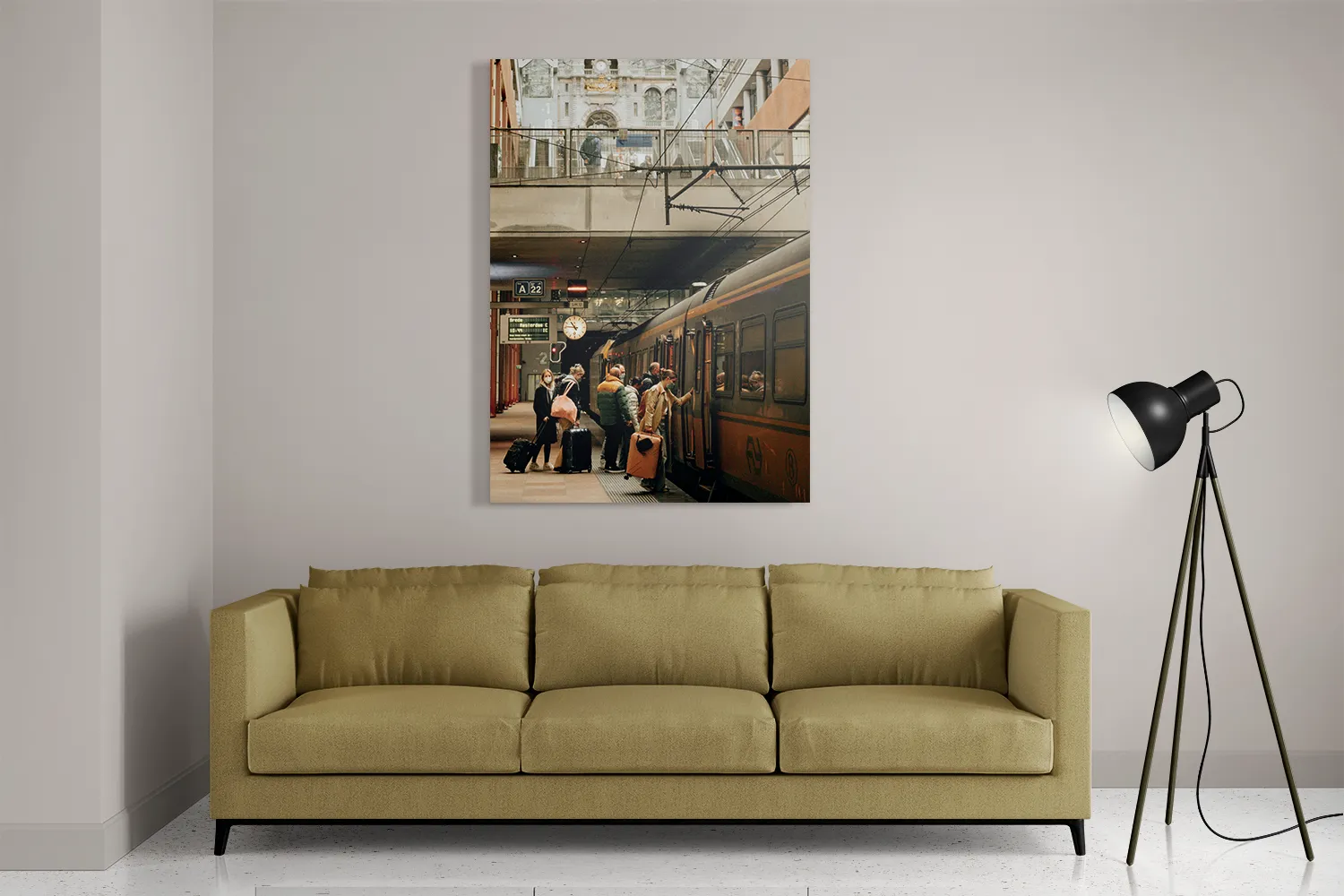 Schilderij Station Nederland NS Old School Rechthoek Verticaal Template DB 50 70 Verticaal Steden 22 2