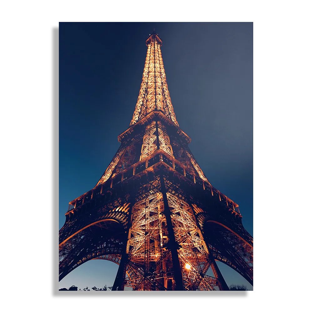Schilderij Eiffeltoren Parijs at Night Rechthoek Verticaal Template DB 50 70 Verticaal Steden 23 1