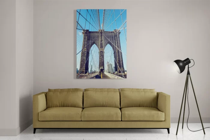 Schilderij Brooklyn Bridge New York Voetganger Rechthoek Verticaal Template DB 50 70 Verticaal Steden 26 2