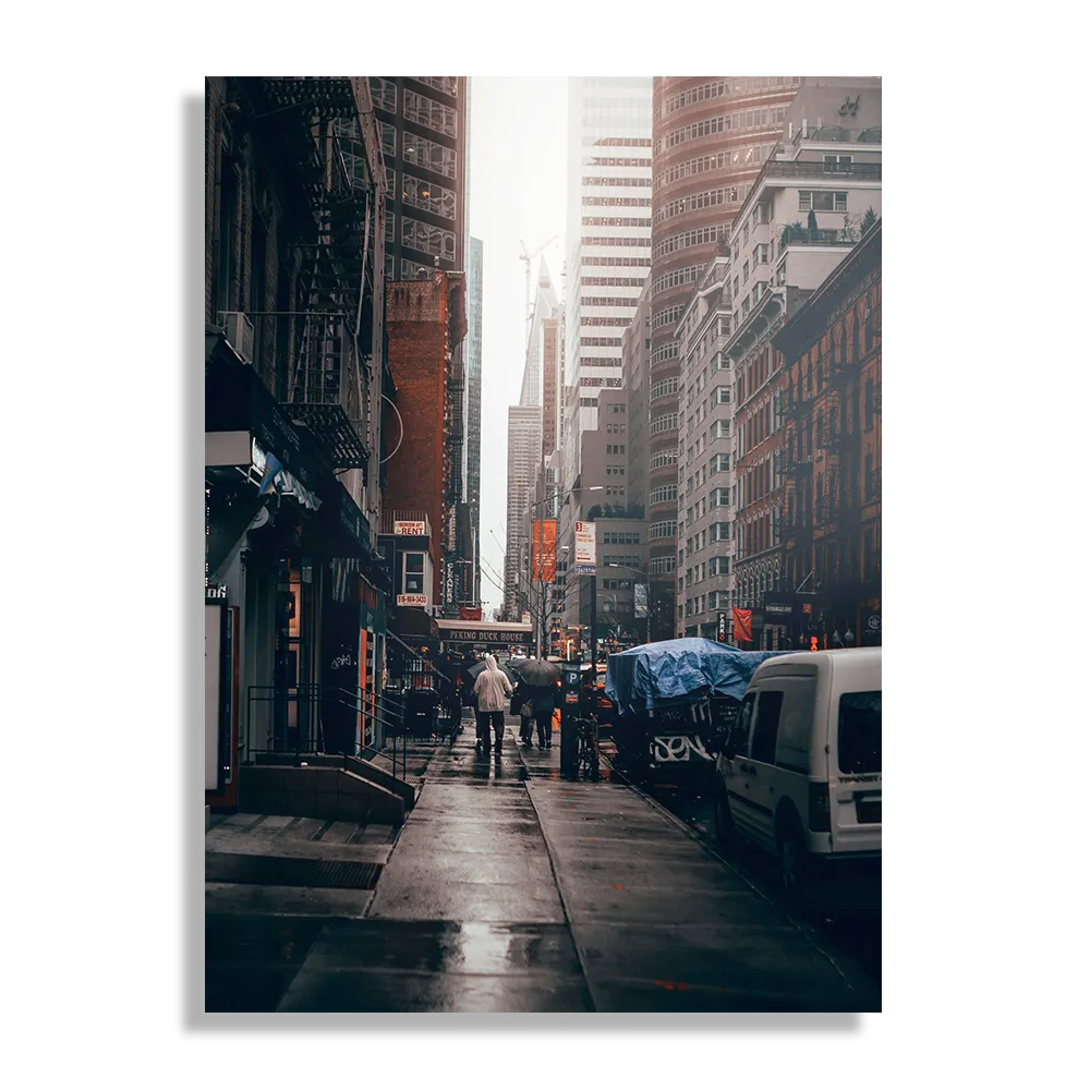 Schilderij New York Raining Day Rechthoek Verticaal Template DB 50 70 Verticaal Steden 27 1