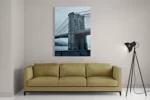 Schilderij Brooklyn Bridge New York Zwart Wit Rechthoek Verticaal Template DB 50 70 Verticaal Steden 28 2