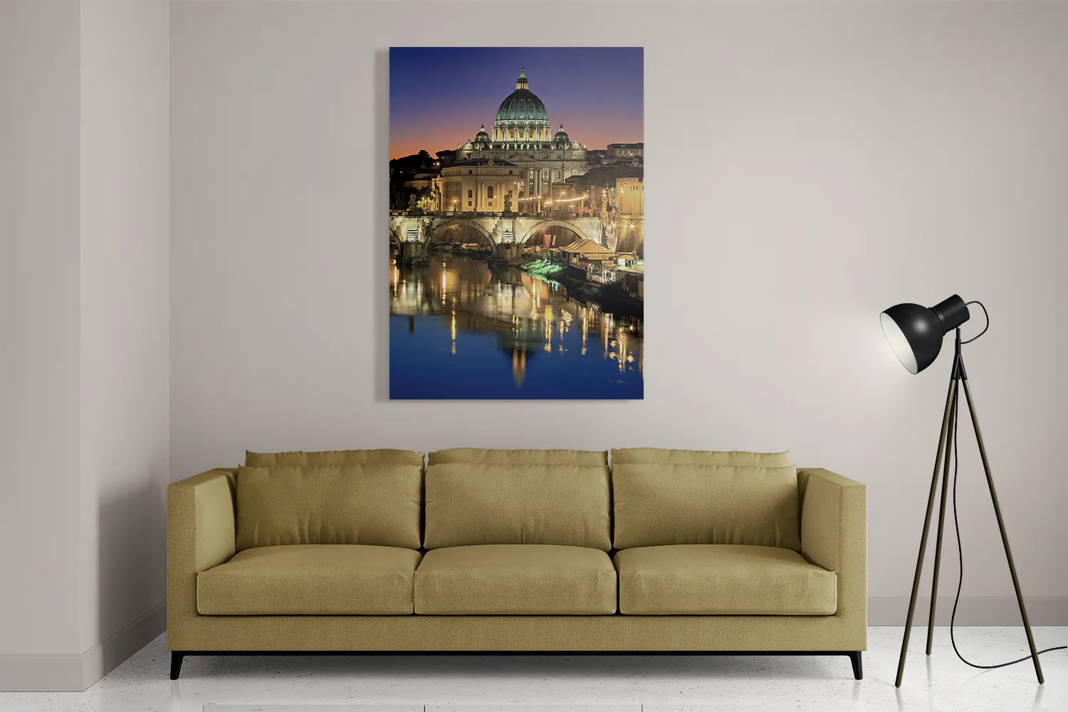 Template_DB_50-70_Verticaal_Steden_29-2 Schilderij Rivier Tiber Rome at Night Rechthoek Verticaal Template DB 50 70 Verticaal Steden 29 2