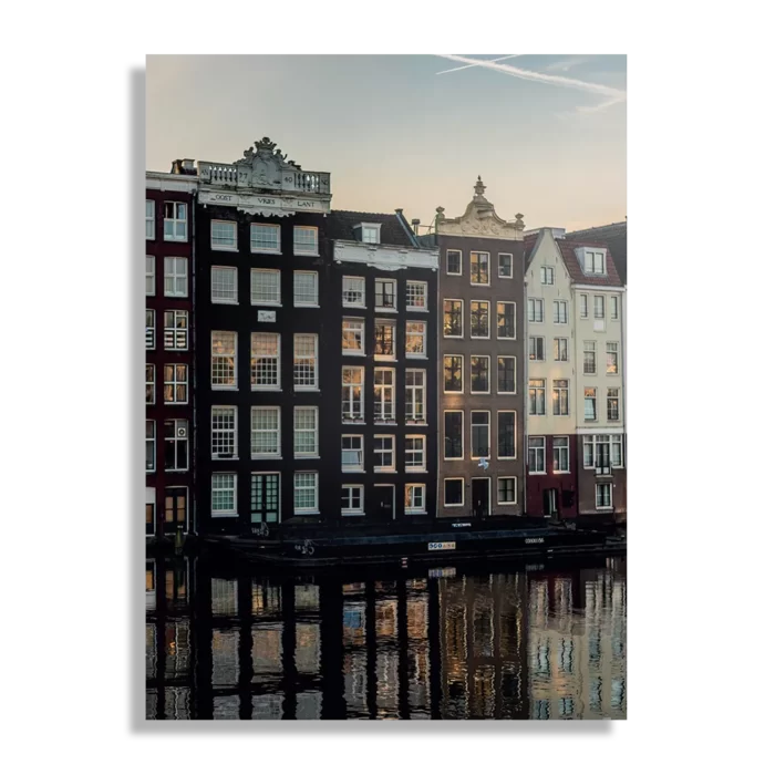 Schilderij Aan die Amsterdamse Gracht Rechthoek Verticaal Template DB 50 70 Verticaal Steden 33 1