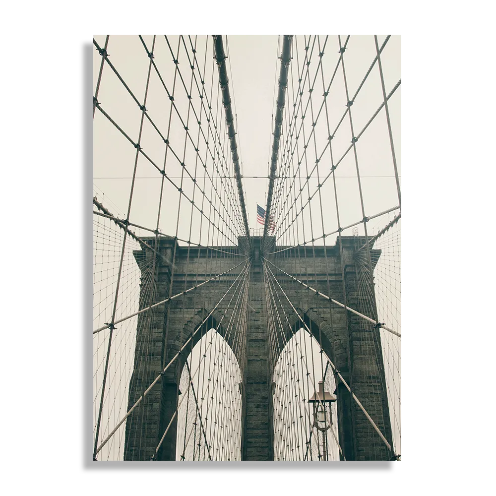 Schilderij Brooklyn Bridge New York City Rechthoek Verticaal Template DB 50 70 Verticaal Steden 41 1