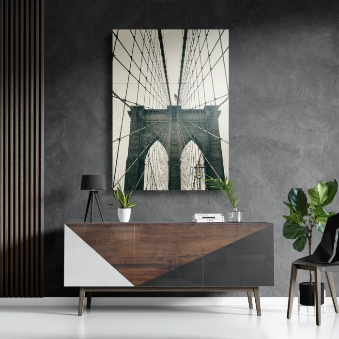 Schilderij Brooklyn Bridge New York City Rechthoek Verticaal Template DB 50 70 Verticaal Steden 41 3