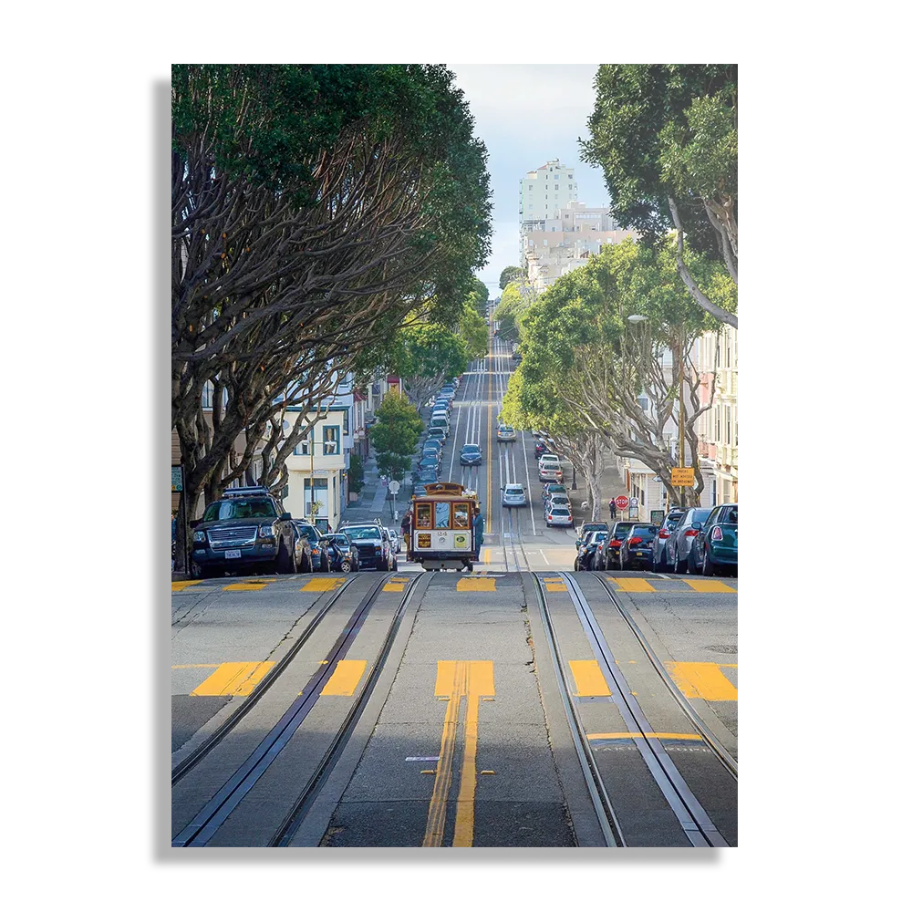 Schilderij San Francisco Tram Rechthoek Verticaal Template DB 50 70 Verticaal Steden 44 1