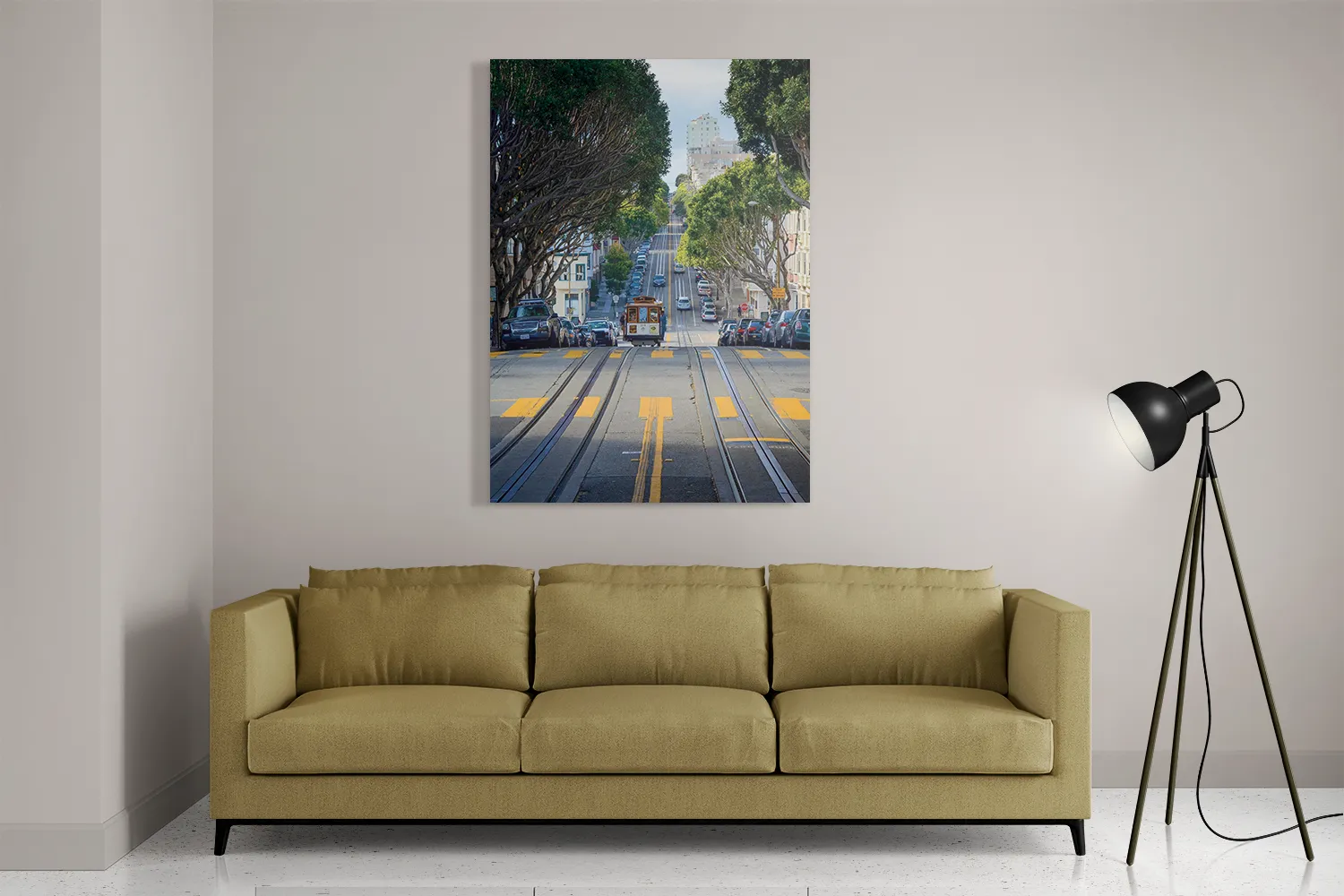 Schilderij San Francisco Tram Rechthoek Verticaal Template DB 50 70 Verticaal Steden 44 2