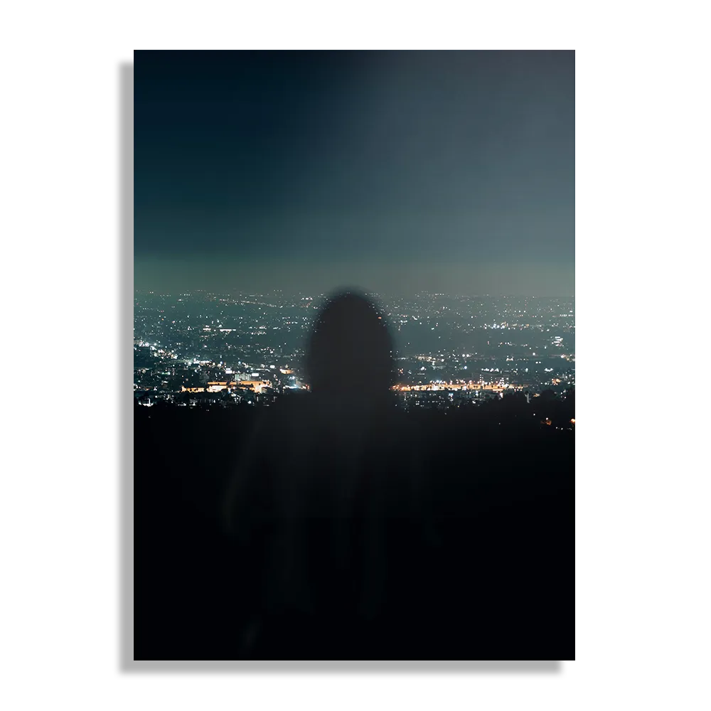 Schilderij Los Angeles at Night Rechthoek Verticaal Template DB 50 70 Verticaal Steden 48 1