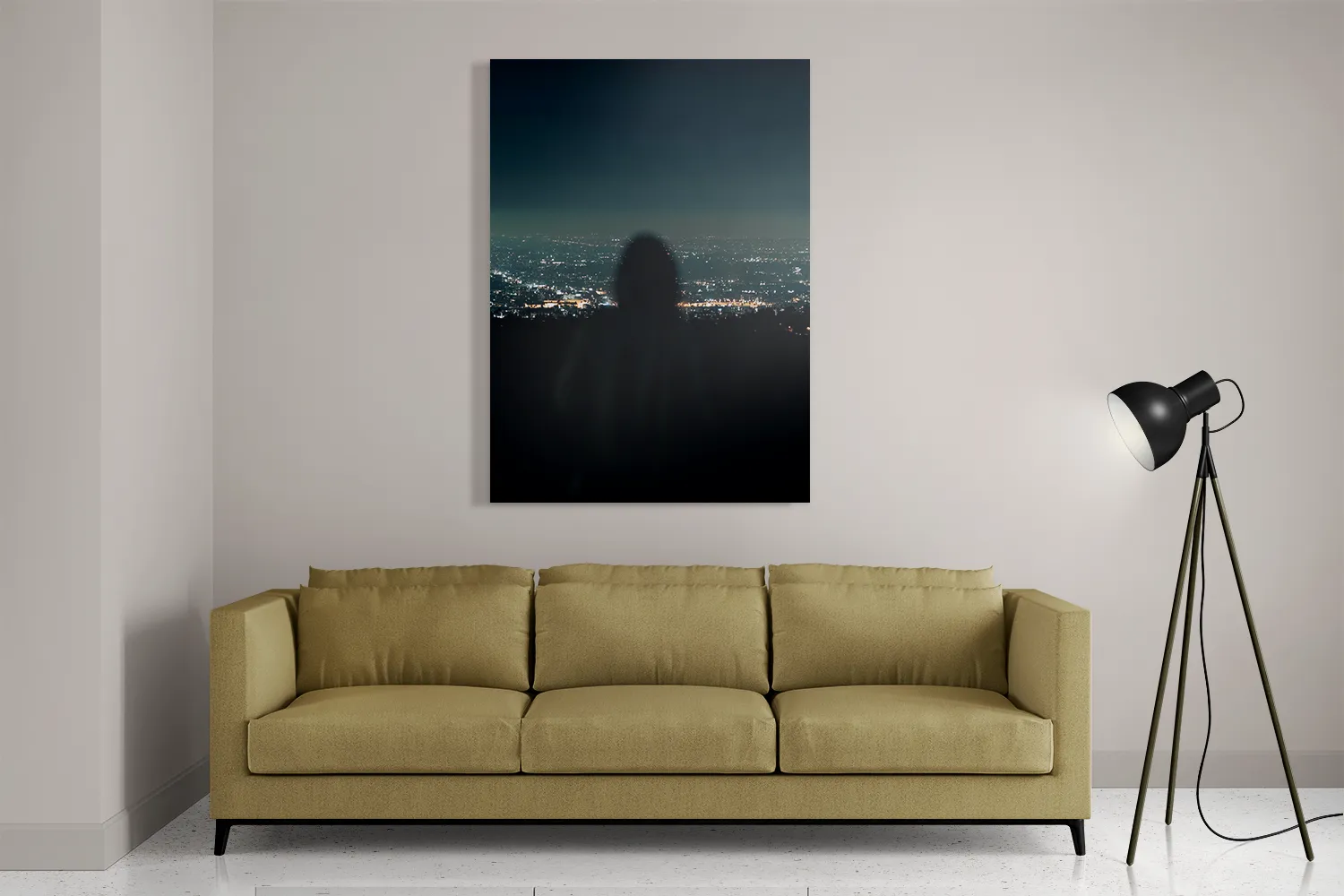 Schilderij Los Angeles at Night Rechthoek Verticaal Template DB 50 70 Verticaal Steden 48 2