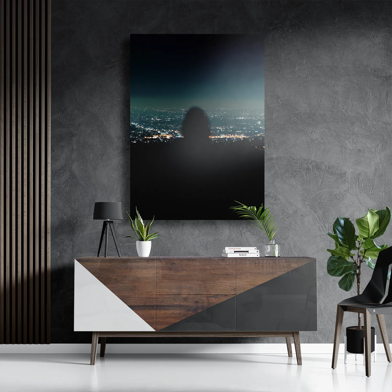 Schilderij Los Angeles at Night Rechthoek Verticaal Template DB 50 70 Verticaal Steden 48 3