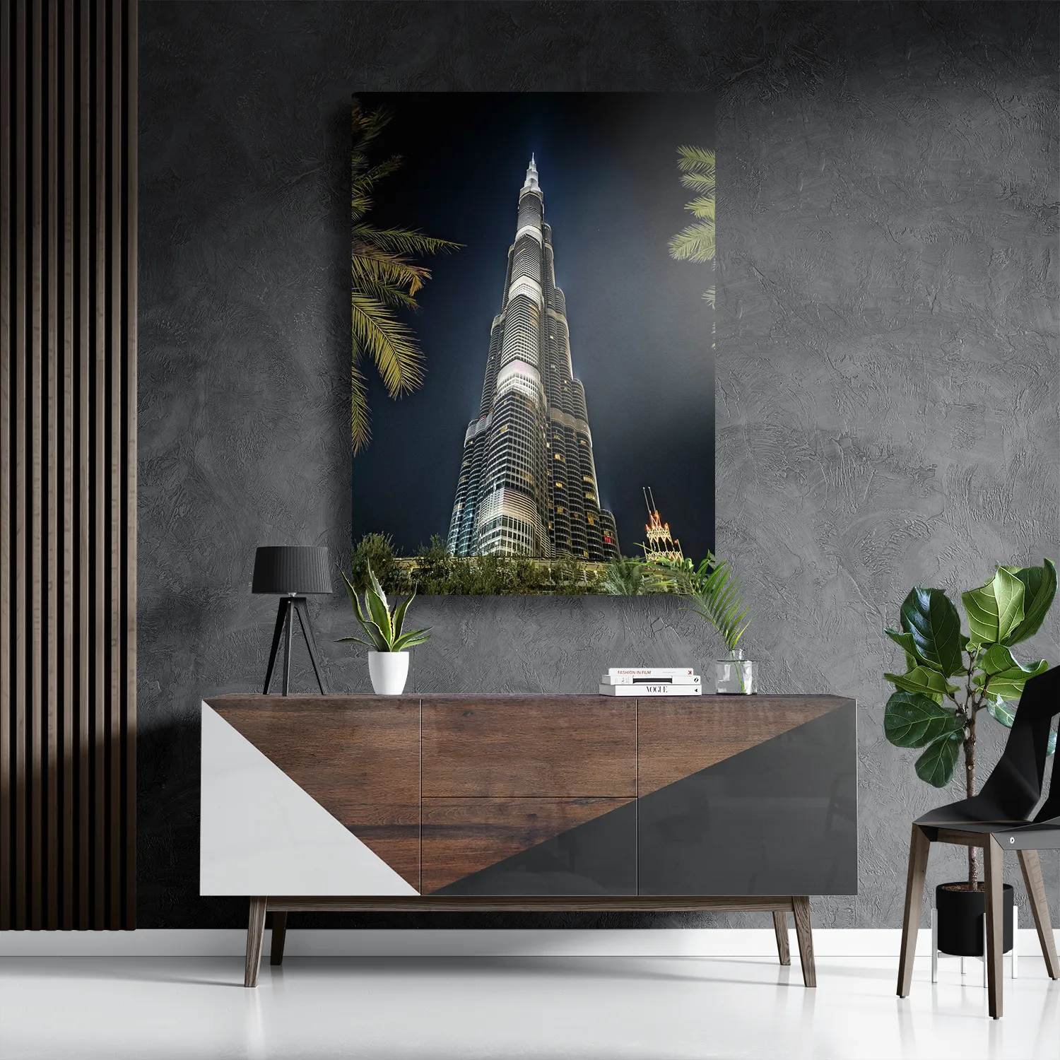 Template_DB_50-70_Verticaal_Steden_50-3 Schilderij Burj Khalifa at Night Rechthoek Verticaal Template DB 50 70 Verticaal Steden 50 3