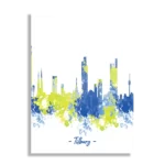 Schilderij Skyline Tilburg Watercolor Paint Rechthoek Verticaal Template DB 50 70 Verticaal Steden 97 1