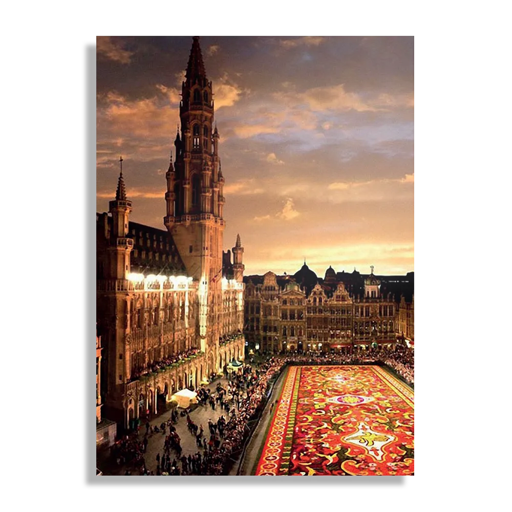 Schilderij Grote Markt Brussel Rechthoek Verticaal Template DB 50 70 Verticaal Steden 99 1