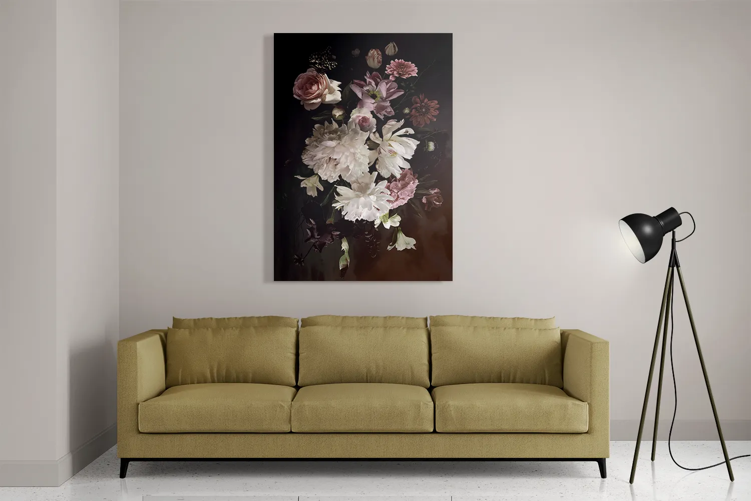 Schilderij Modern Stil Leven Bloemen 02 Rechthoek Verticaal Template DB 50 70 Verticaal Vintage 23 2