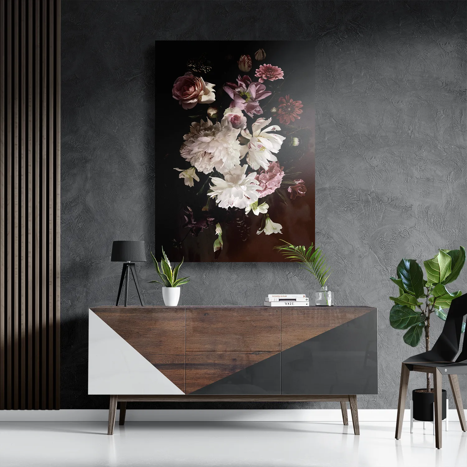 Schilderij Modern Stil Leven Bloemen 02 Rechthoek Verticaal Template DB 50 70 Verticaal Vintage 23 3