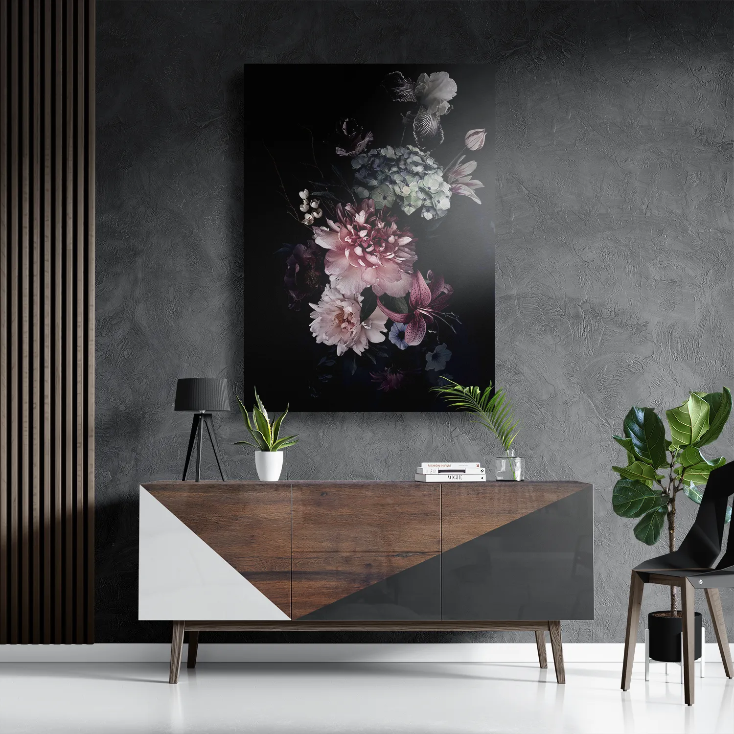 Schilderij Modern Stil Leven Bloemen 03 Rechthoek Verticaal Template DB 50 70 Verticaal Vintage 24 3