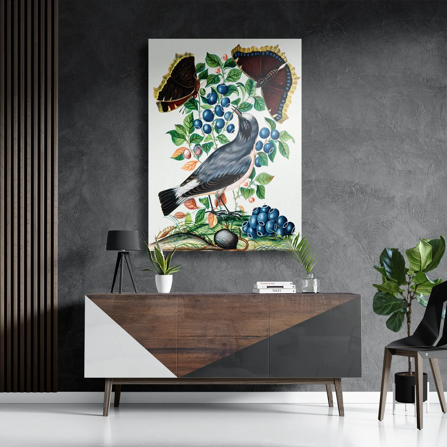 Template_DB_50-70_Verticaal_Vintage_6-3 Schilderij Prent Natuur Vogel en Bloemen 06 Rechthoek Verticaal Template DB 50 70 Verticaal Vintage 6 3