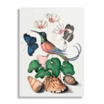 Schilderij Prent Natuur Vogel en Bloemen 07 Rechthoek Verticaal Template DB 50 70 Verticaal Vintage 7 1