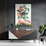 Schilderij Prent Natuur Vogel en Bloemen 08 Rechthoek Verticaal Template DB 50 70 Verticaal Vintage 8 3