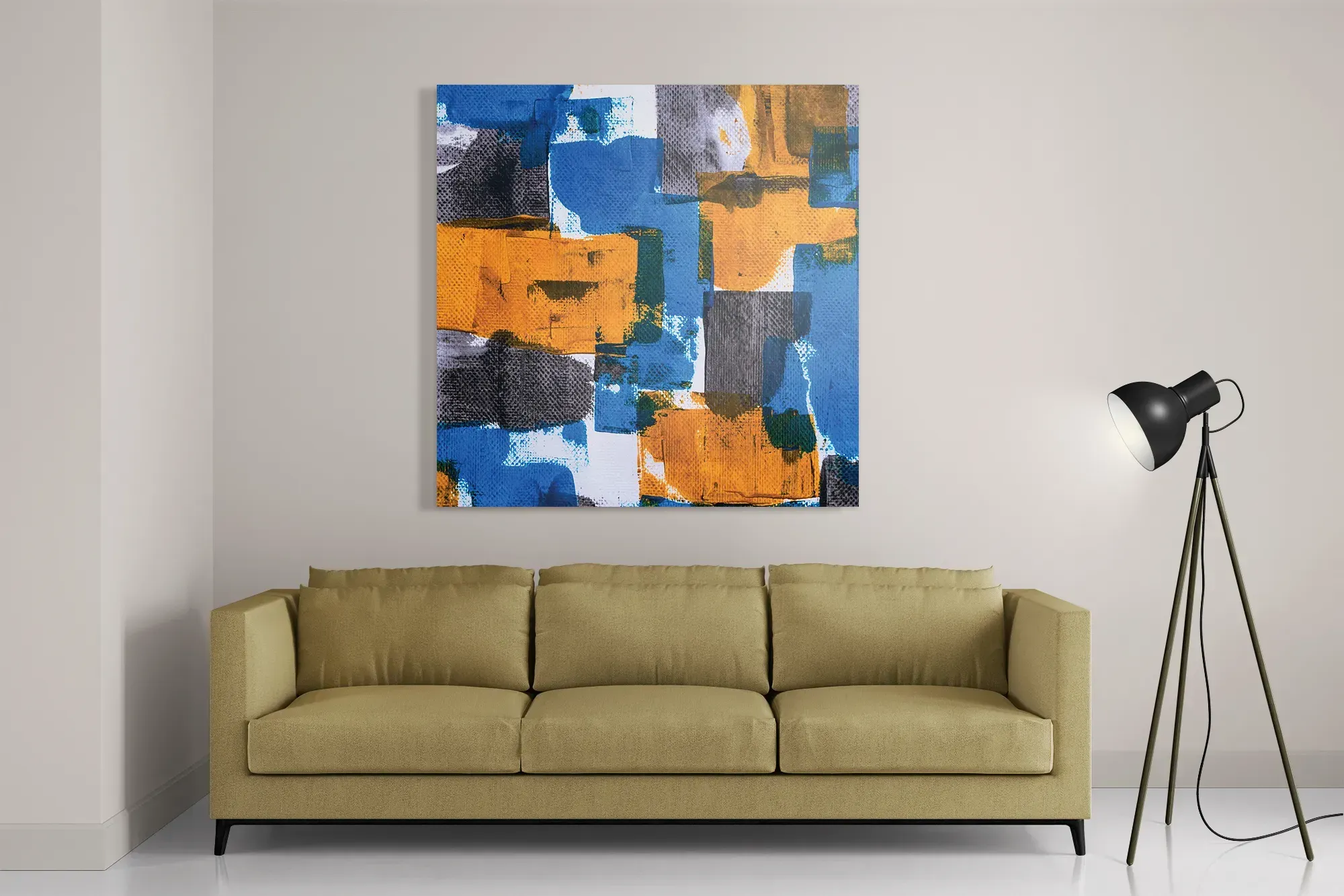 Schilderij Kleurrijk schilderij Vierkant Template D Vierkant Abstract 03 2