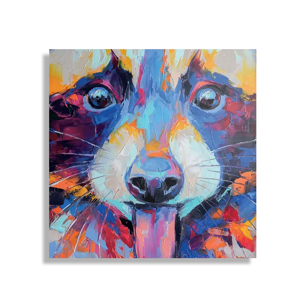 Schilderij Vossenkop Kunst 02 Vierkant Template D Vierkant Abstract 102 1