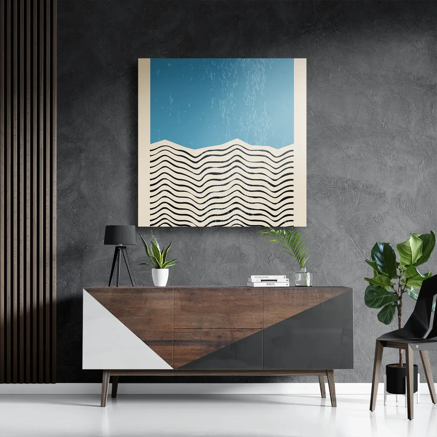 Schilderij Scandinavisch Basis Blauw Vierkant Template D Vierkant Abstract 13 3