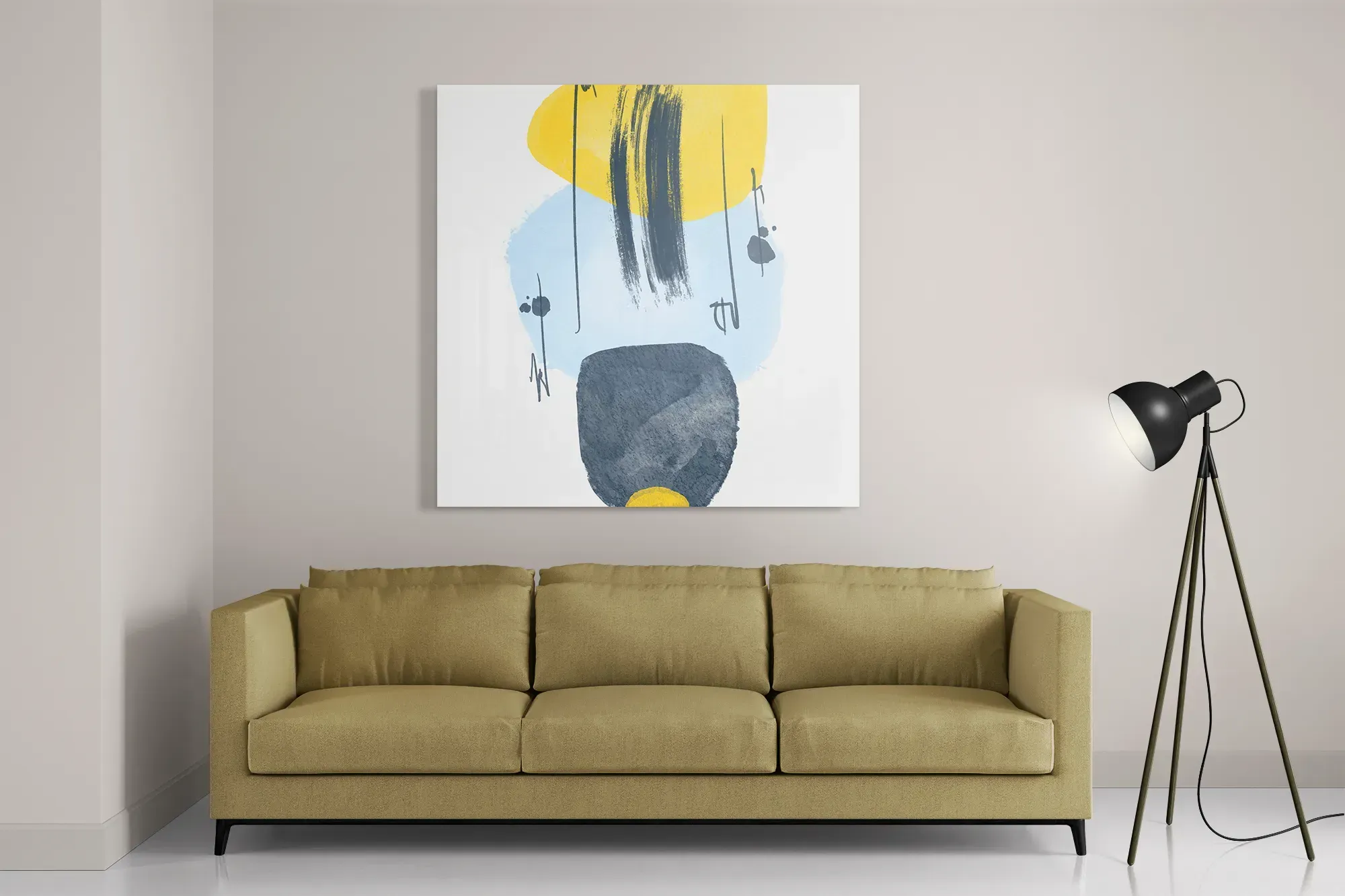 Schilderij Scandinavisch patroon Vierkant Template D Vierkant Abstract 22 2