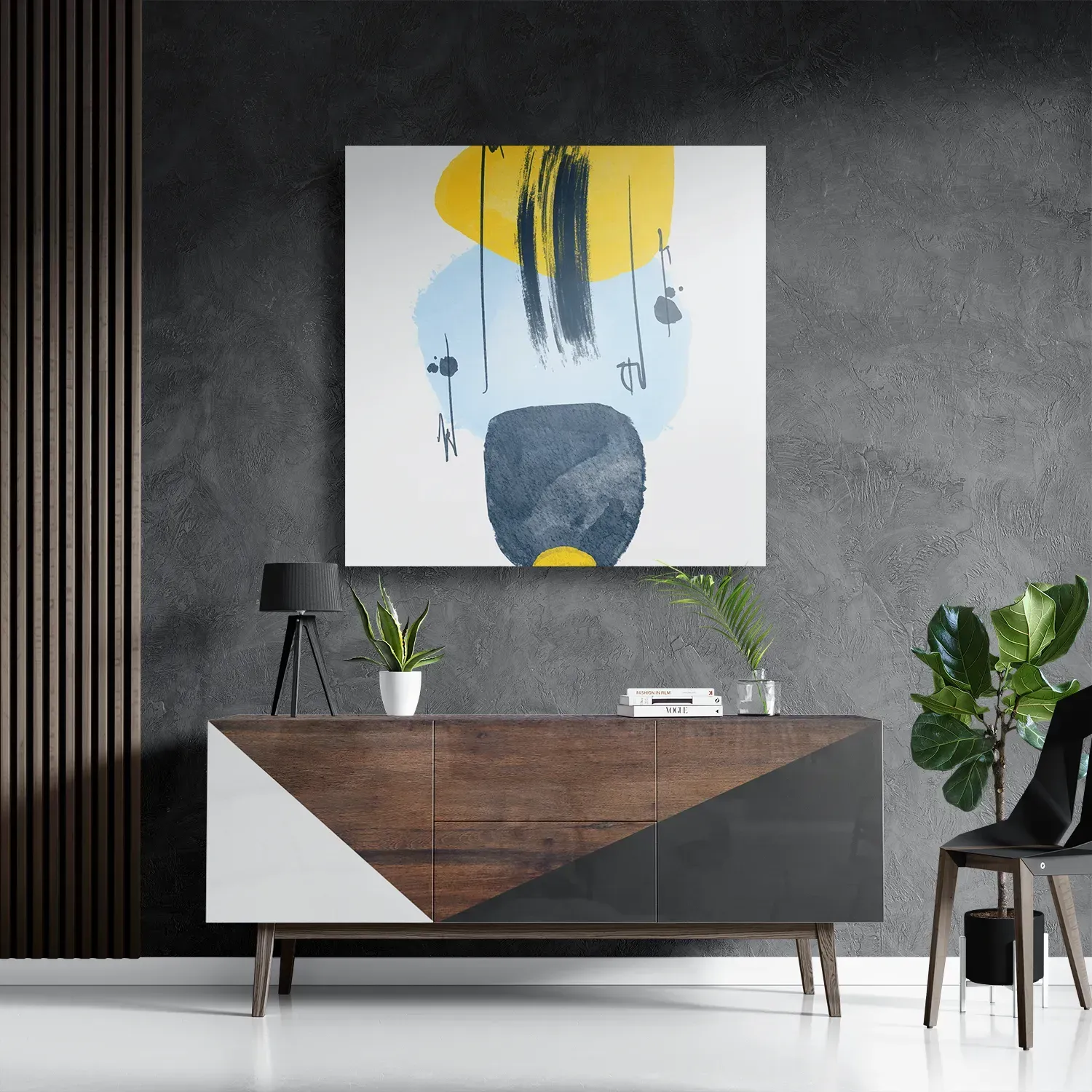 Schilderij Scandinavisch patroon Vierkant Template D Vierkant Abstract 22 3