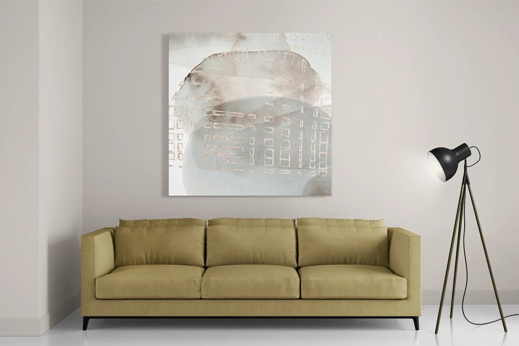 Schilderij Abstract Rustige Tinten met Accent 01 Vierkant Template D Vierkant Abstract 24 2