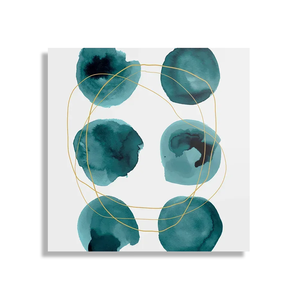 Schilderij Scandinavisch Rond Patroon Groen Vierkant Template D Vierkant Abstract 29 1