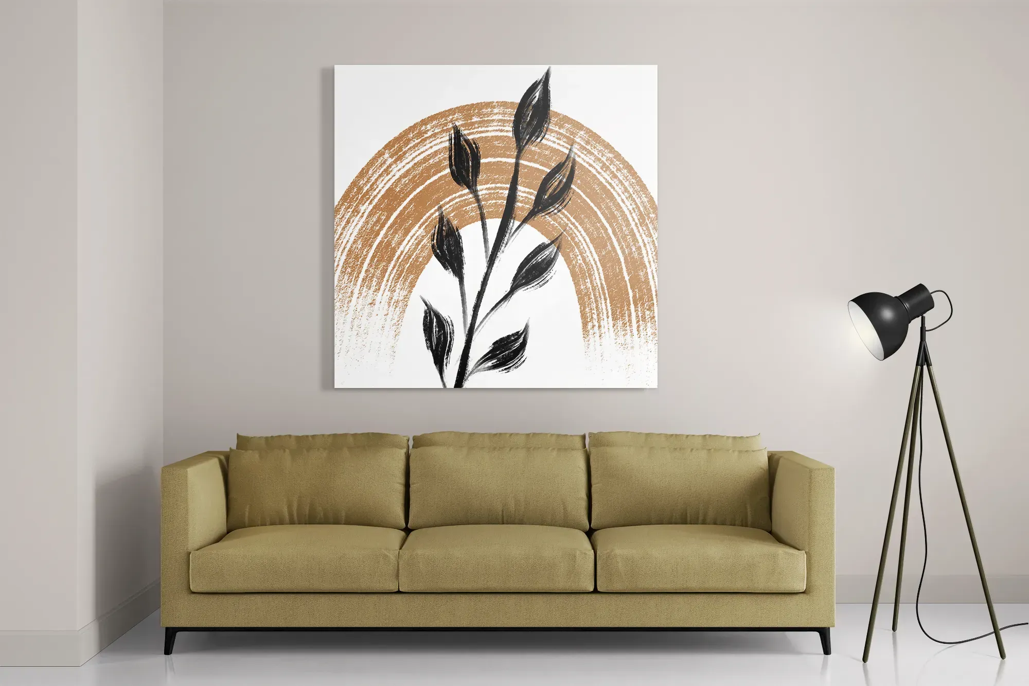 Template_D_Vierkant_Abstract_33-2 Schilderij Scandinavisch Patroon met Bloem 01 Vierkant Template D Vierkant Abstract 33 2