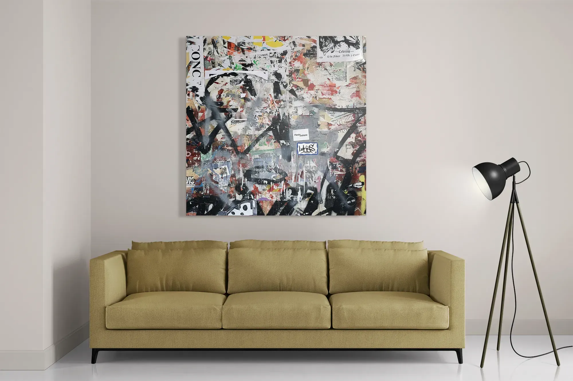 Schilderij Knip en Plak Kunst Vierkant Template D Vierkant Abstract 50 2