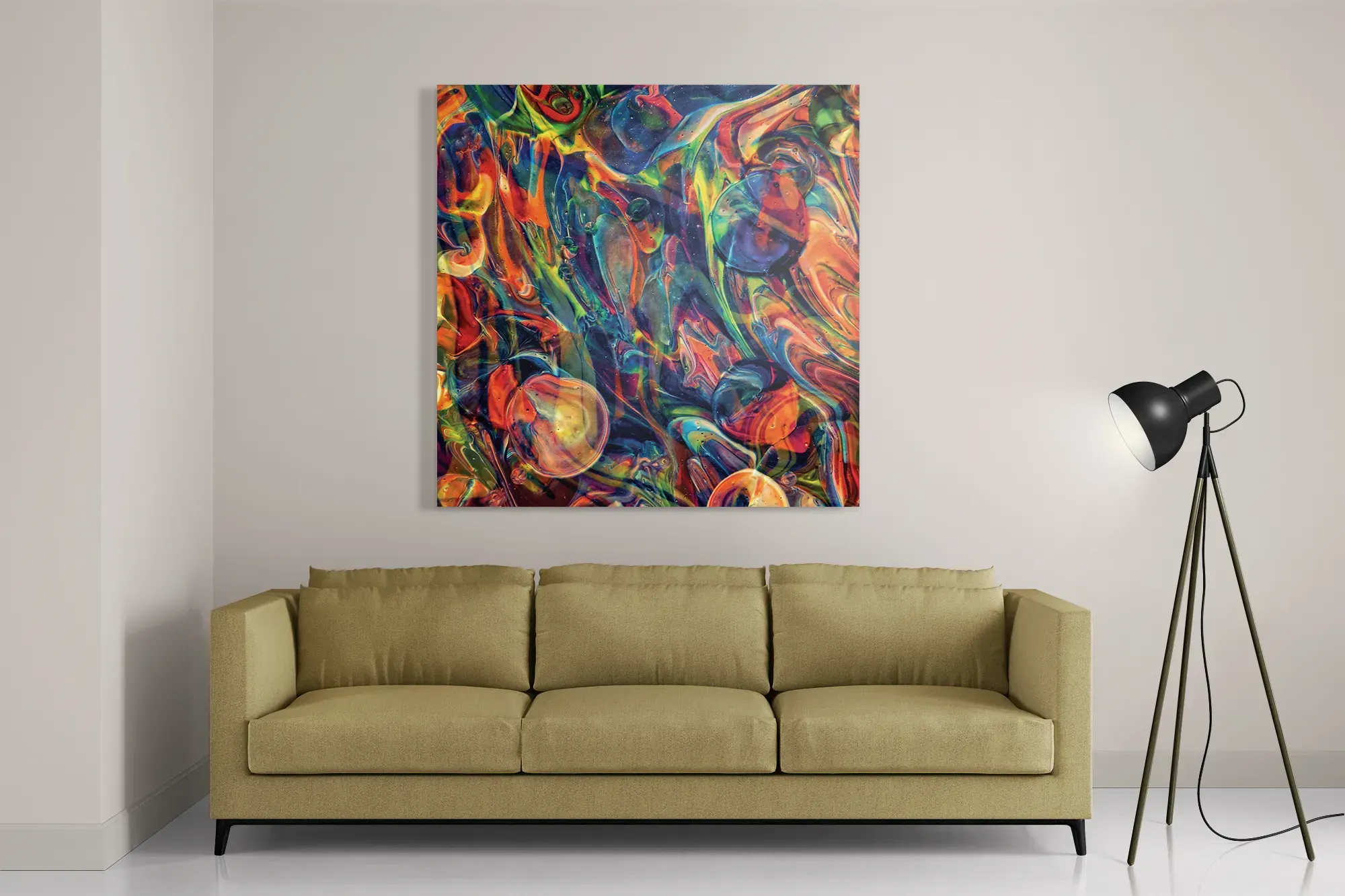 Schilderij Colorfull Art Design Vierkant Template D Vierkant Abstract 59 2
