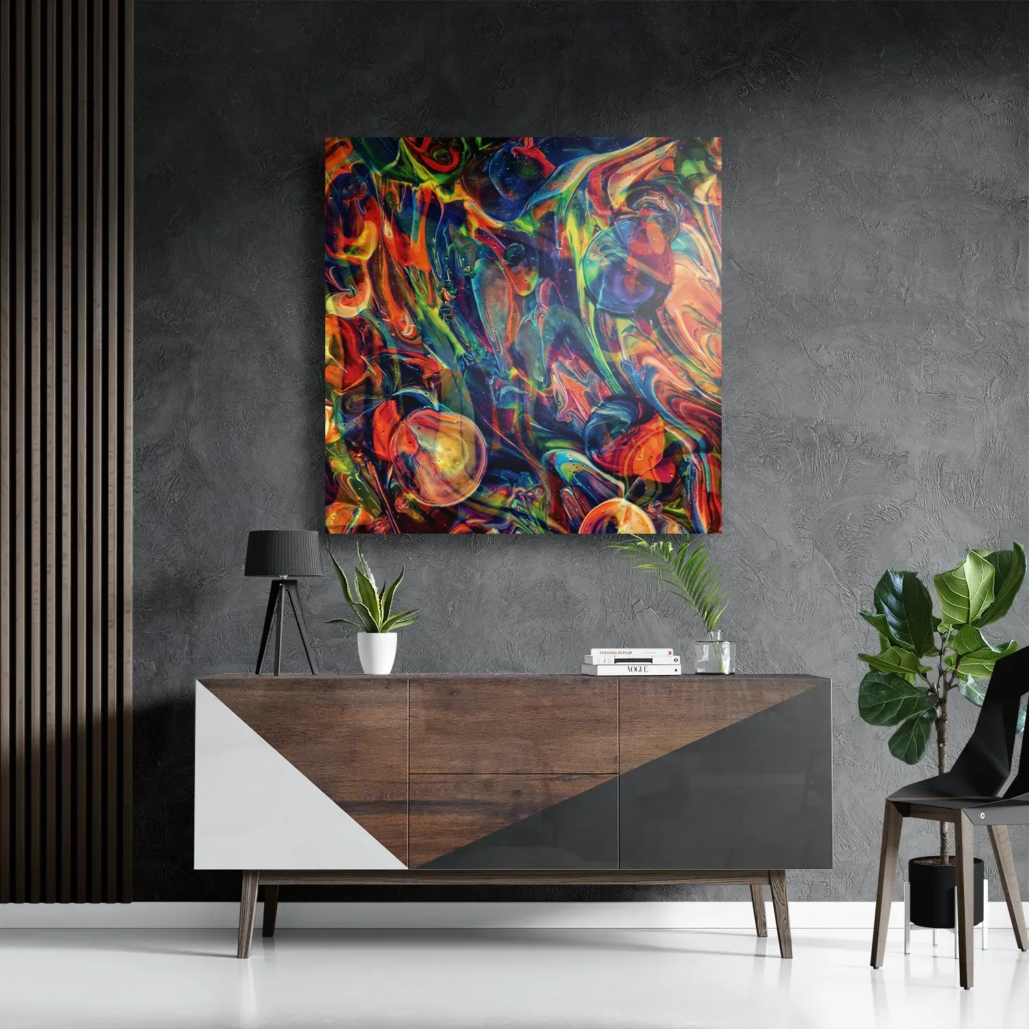 Schilderij Colorfull Art Design Vierkant Template D Vierkant Abstract 59 3