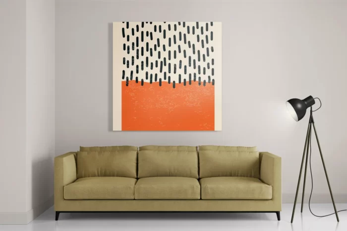 Schilderij Scandinavisch Oranje Vierkant Template D Vierkant Abstract 60 2