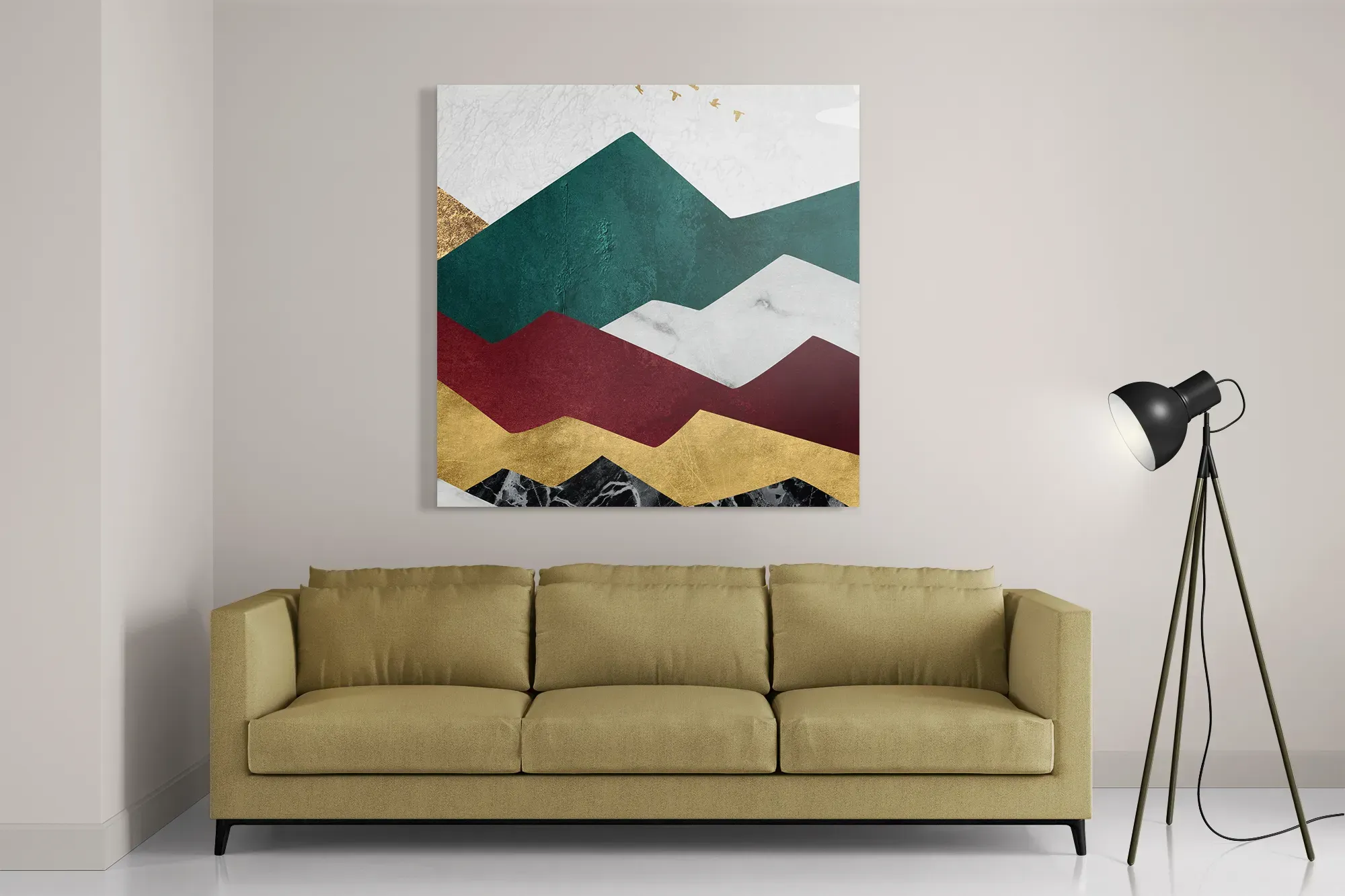 Schilderij Kleurrijke Bergen 03 Vierkant Template D Vierkant Abstract 80 2