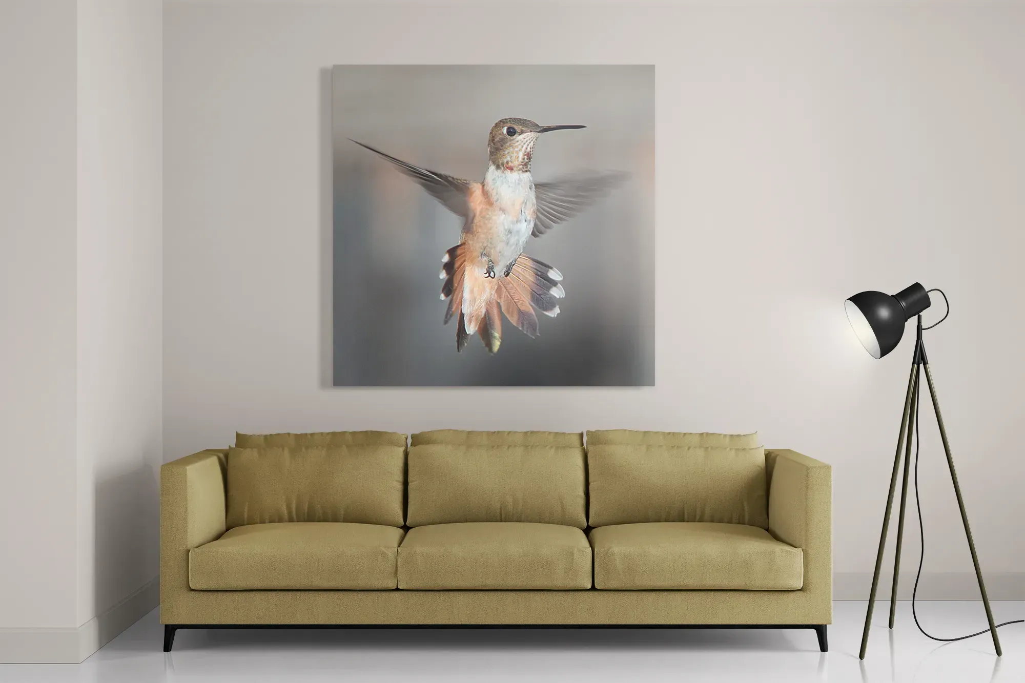 Template_D_Vierkant_Dieren_19-2 Schilderij De Vliegende Kolibrie Vogel Vierkant Template D Vierkant Dieren 19 2