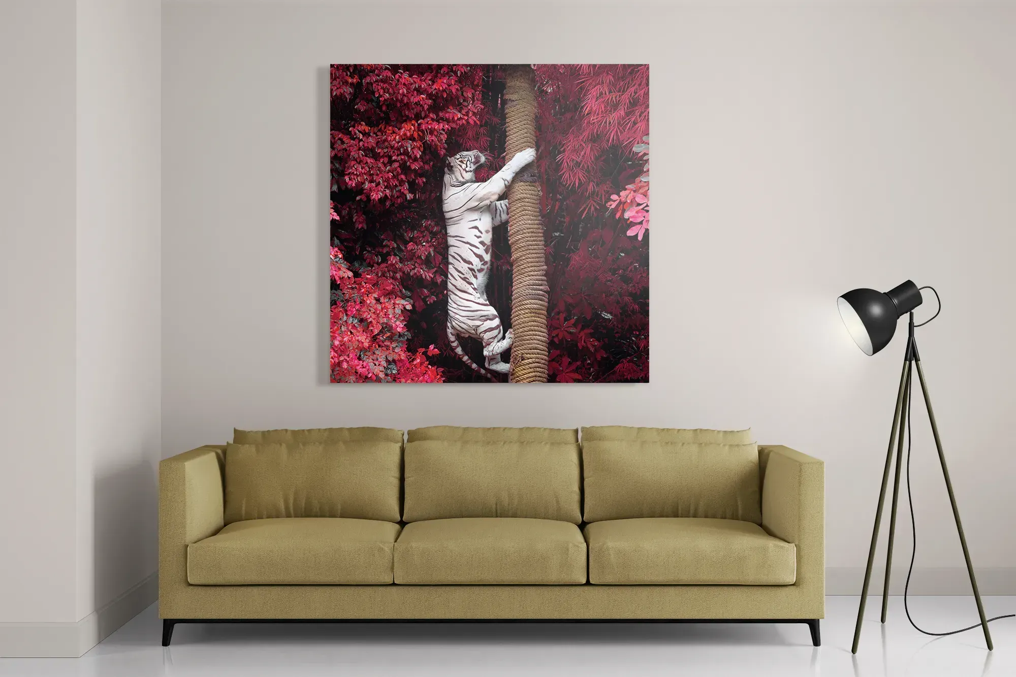 Schilderij De Witte Tijger Vierkant Template D Vierkant Dieren 28 2