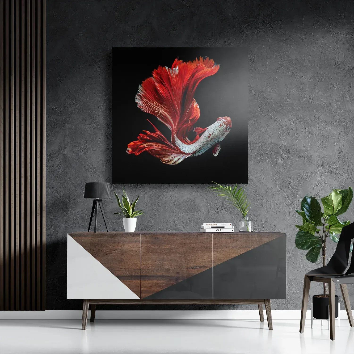 Template_D_Vierkant_Dieren_43-3 Schilderij The Betta Fish Vierkant Template D Vierkant Dieren 43 3