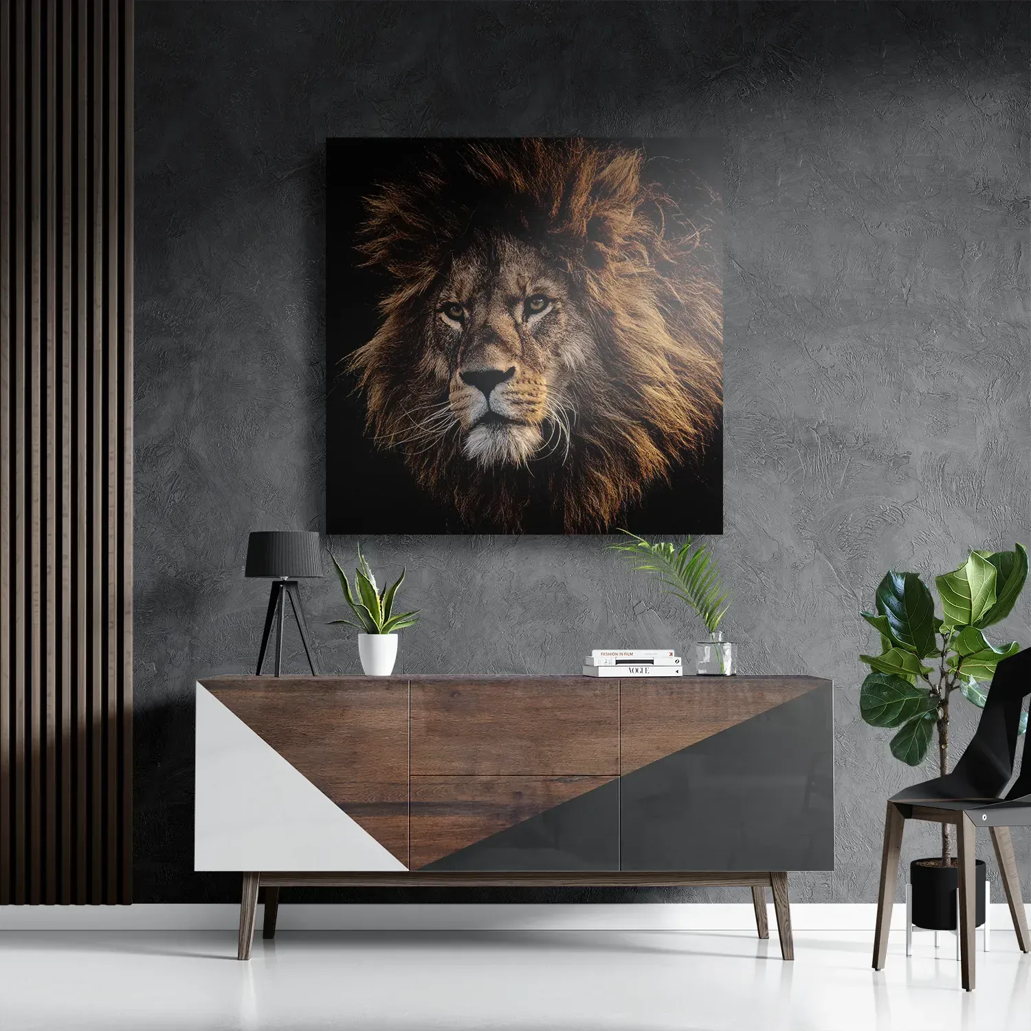Schilderij The Lion Vierkant Template D Vierkant Dieren 5 3