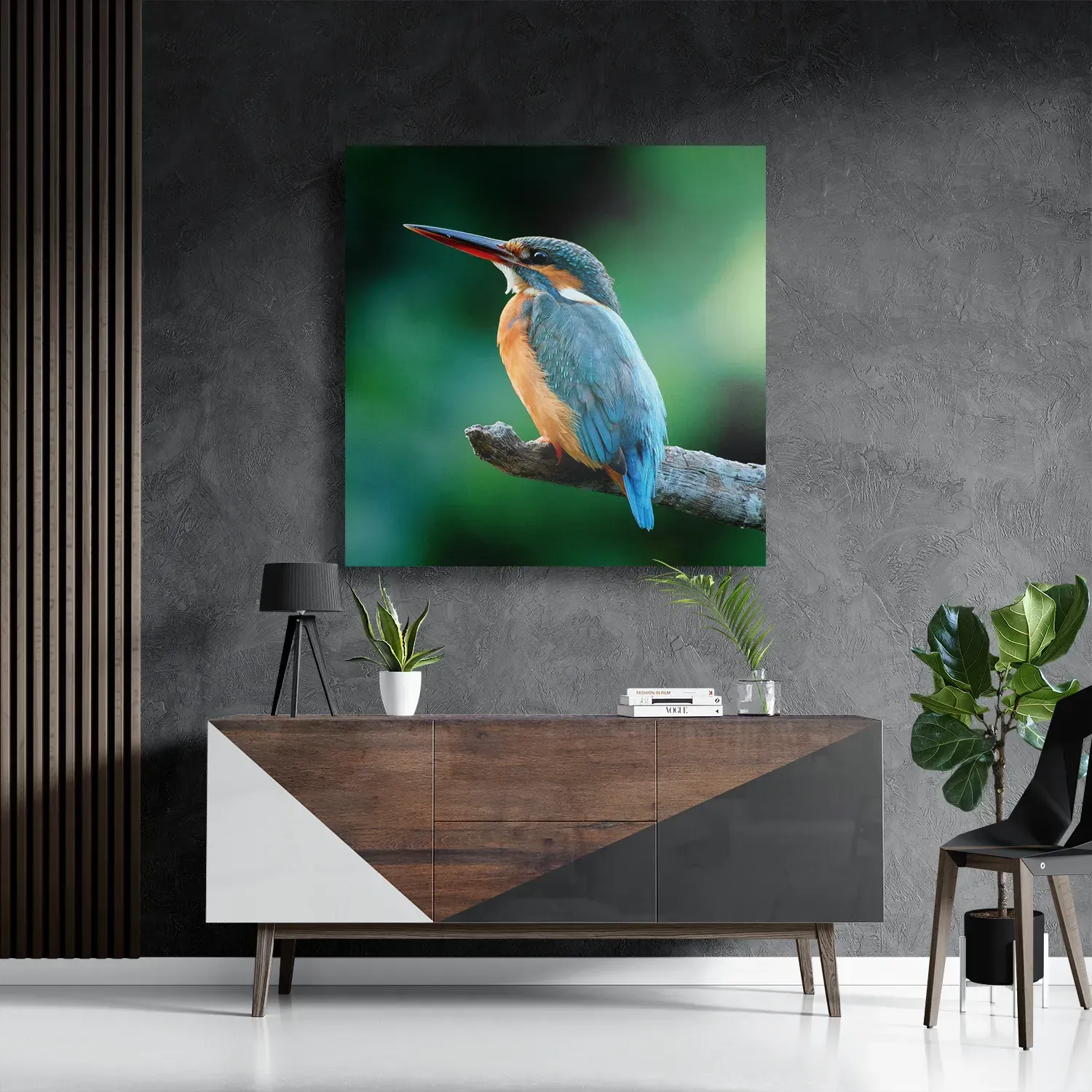 Schilderij De Ijsvogel Vierkant Template D Vierkant Dieren 51 3