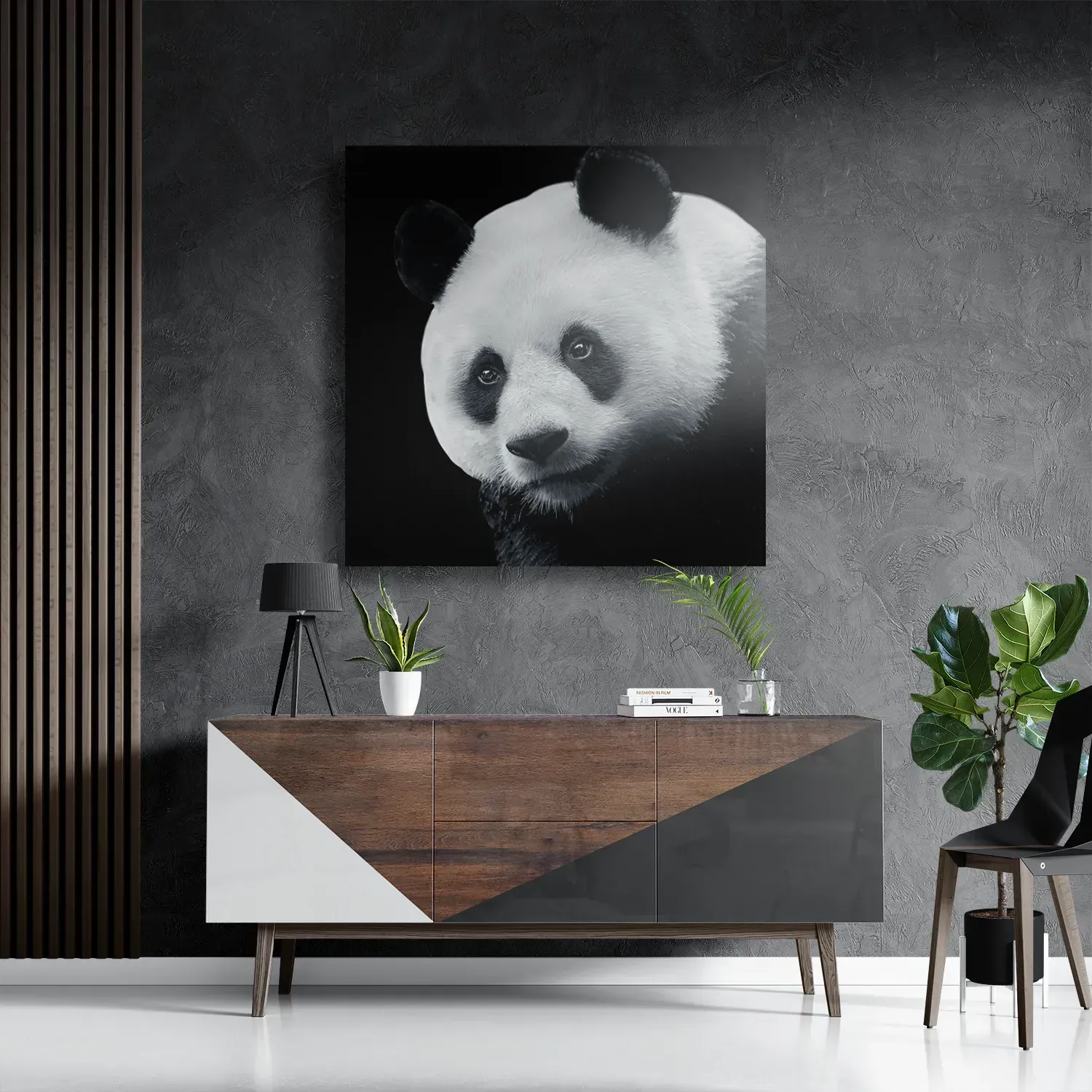 Template_D_Vierkant_Dieren_74-3 Schilderij Pandabeer Zwart Wit 02 Vierkant Template D Vierkant Dieren 74 3