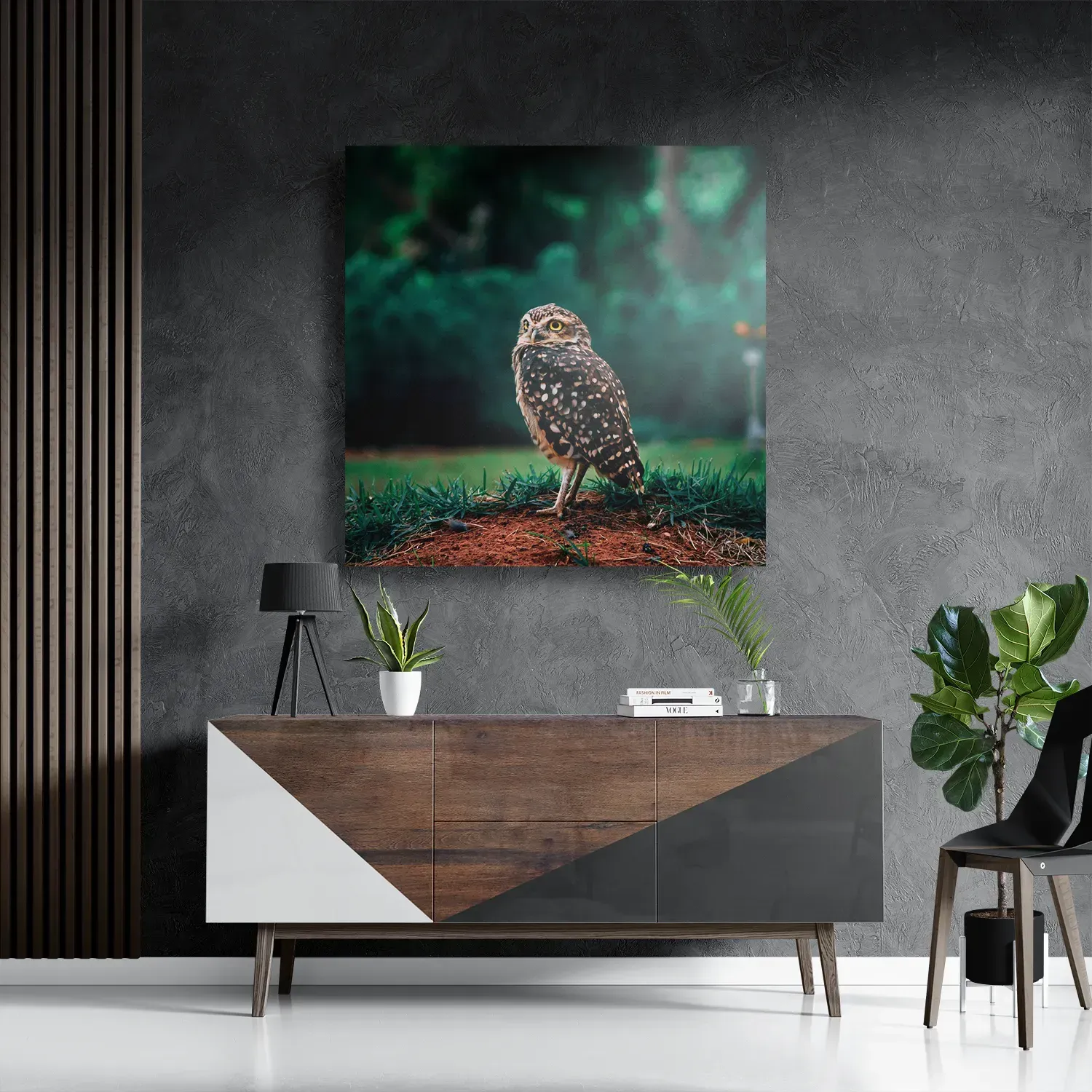Schilderij Uil In De Natuur Vierkant Template D Vierkant Dieren 9 3