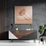 Schilderij Macarons Beige Tinten 01 Vierkant Template D Vierkant Eten En Drinken 26 3