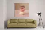 Schilderij Macarons Roze Beige Tinten Vierkant Template D Vierkant Eten En Drinken 28 2