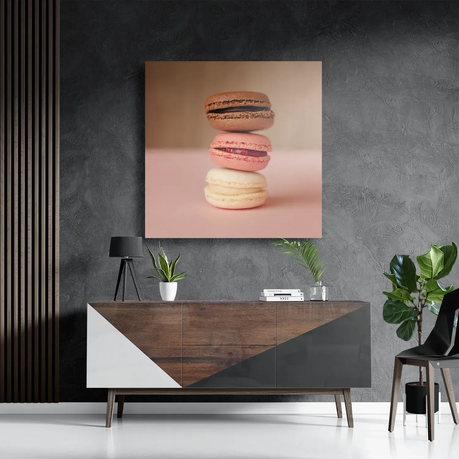 Schilderij Macarons Roze Beige Tinten Vierkant Template D Vierkant Eten En Drinken 28 3