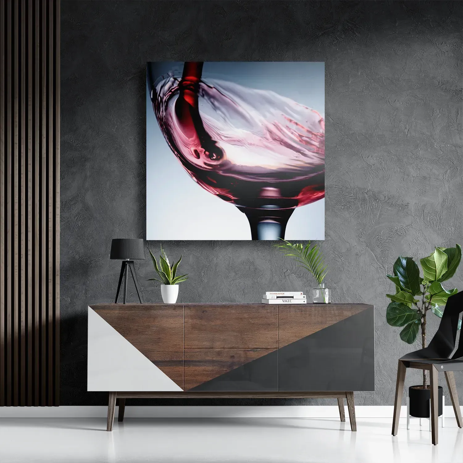Schilderij Glas Rode wijn 01 Vierkant Template D Vierkant Eten En Drinken 36 3