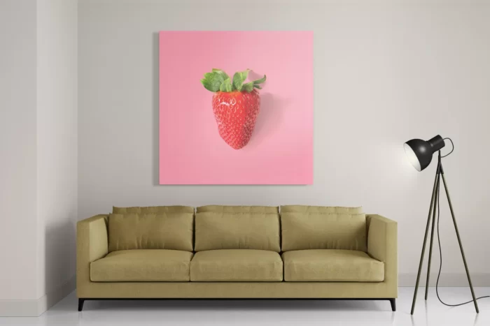 Schilderij Strawberry Vierkant Template D Vierkant Eten En Drinken 4 2